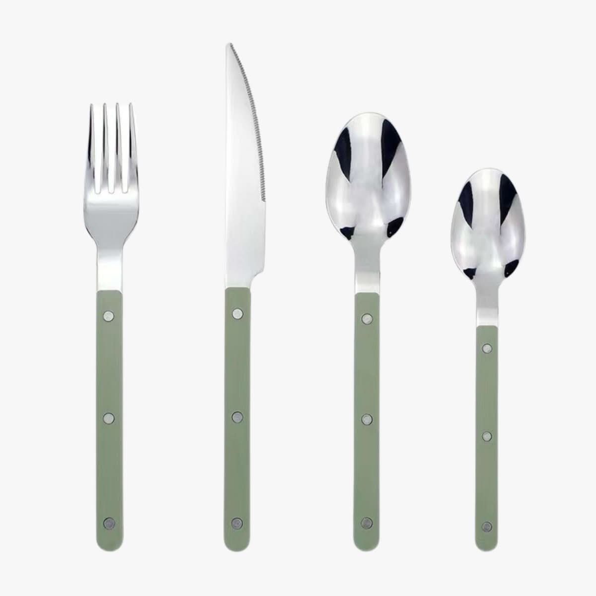 24-piece stainless steel cutlery set with engraving