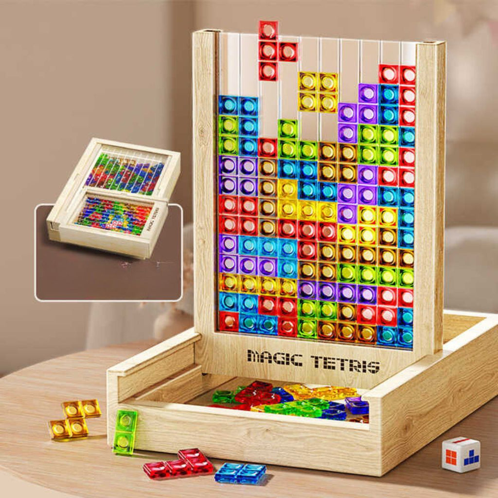 GreenBlock Tetris-inspireret træpuslespil til alle aldre familieudgave