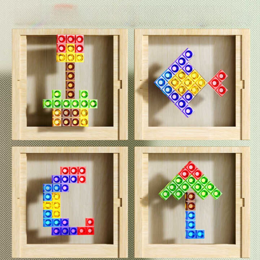GreenBlock Tetris-inspireret træpuslespil til alle aldre familieudgave