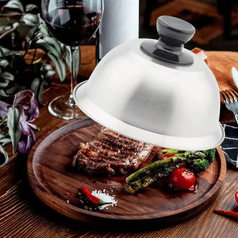 غطاء من الفولاذ المقاوم للصدأ من AeroCook للطهي المتساوي وذوبان الجبن للطهاة المنزليين