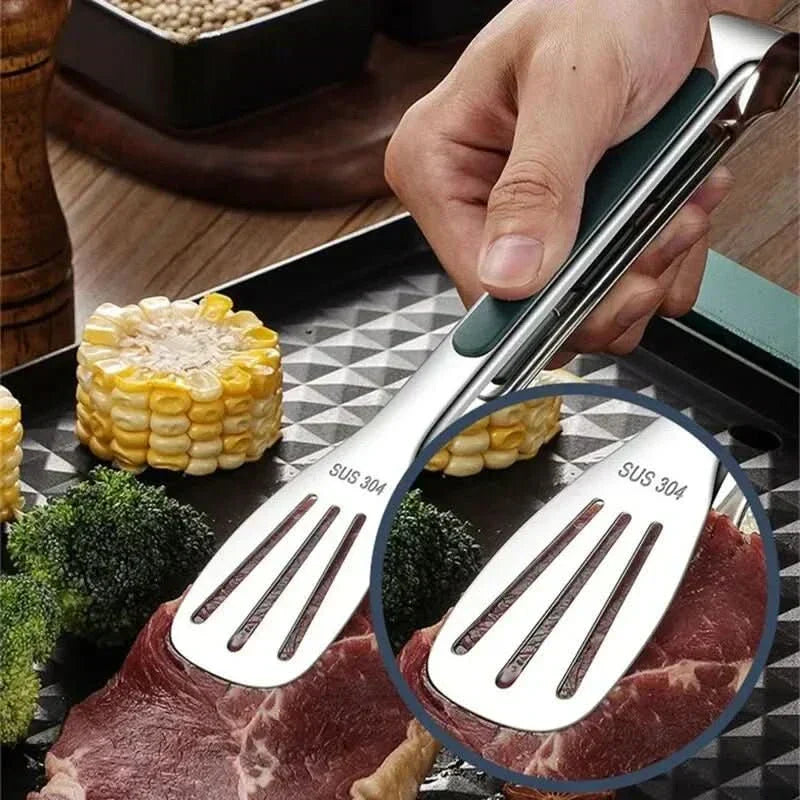 GripSure Kaymaz Paslanmaz Çelik Maşa Et, Salata, Ekmek İçin Ev Aşçıları