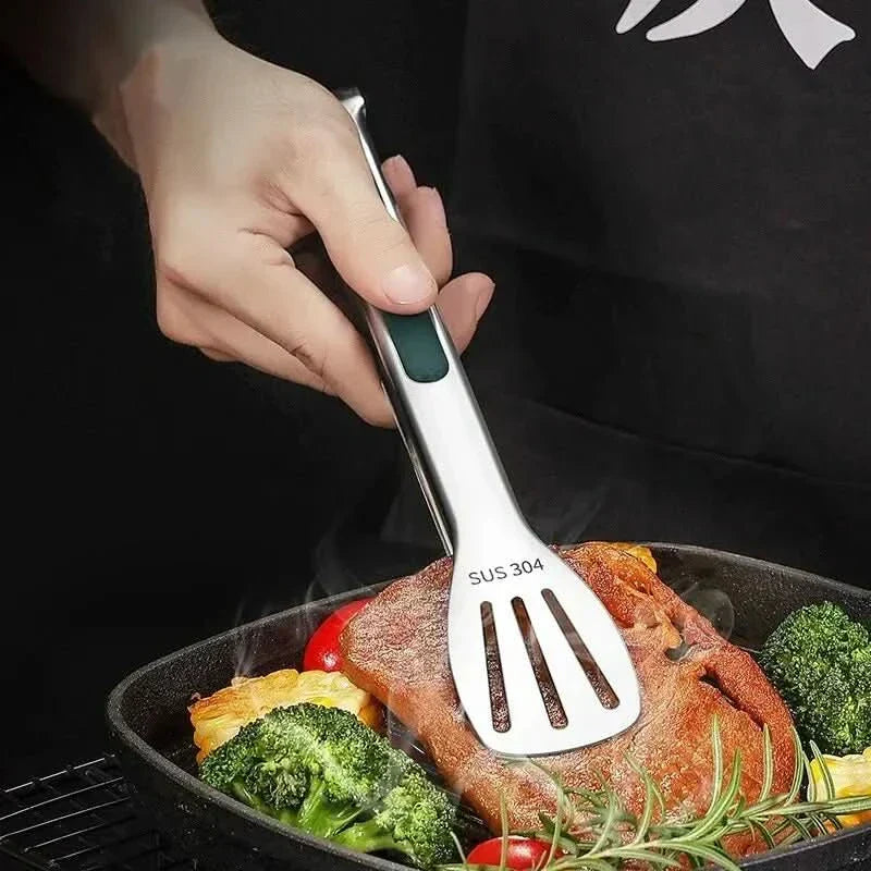 GripSure Kaymaz Paslanmaz Çelik Maşa Et, Salata, Ekmek İçin Ev Aşçıları