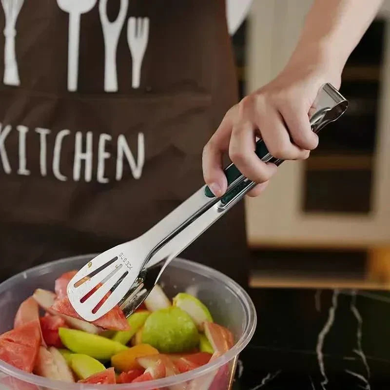 GripSure Kaymaz Paslanmaz Çelik Maşa Et, Salata, Ekmek İçin Ev Aşçıları