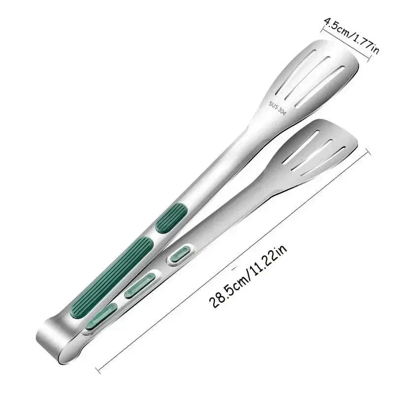 GripSure Kaymaz Paslanmaz Çelik Maşa Et, Salata, Ekmek İçin Ev Aşçıları