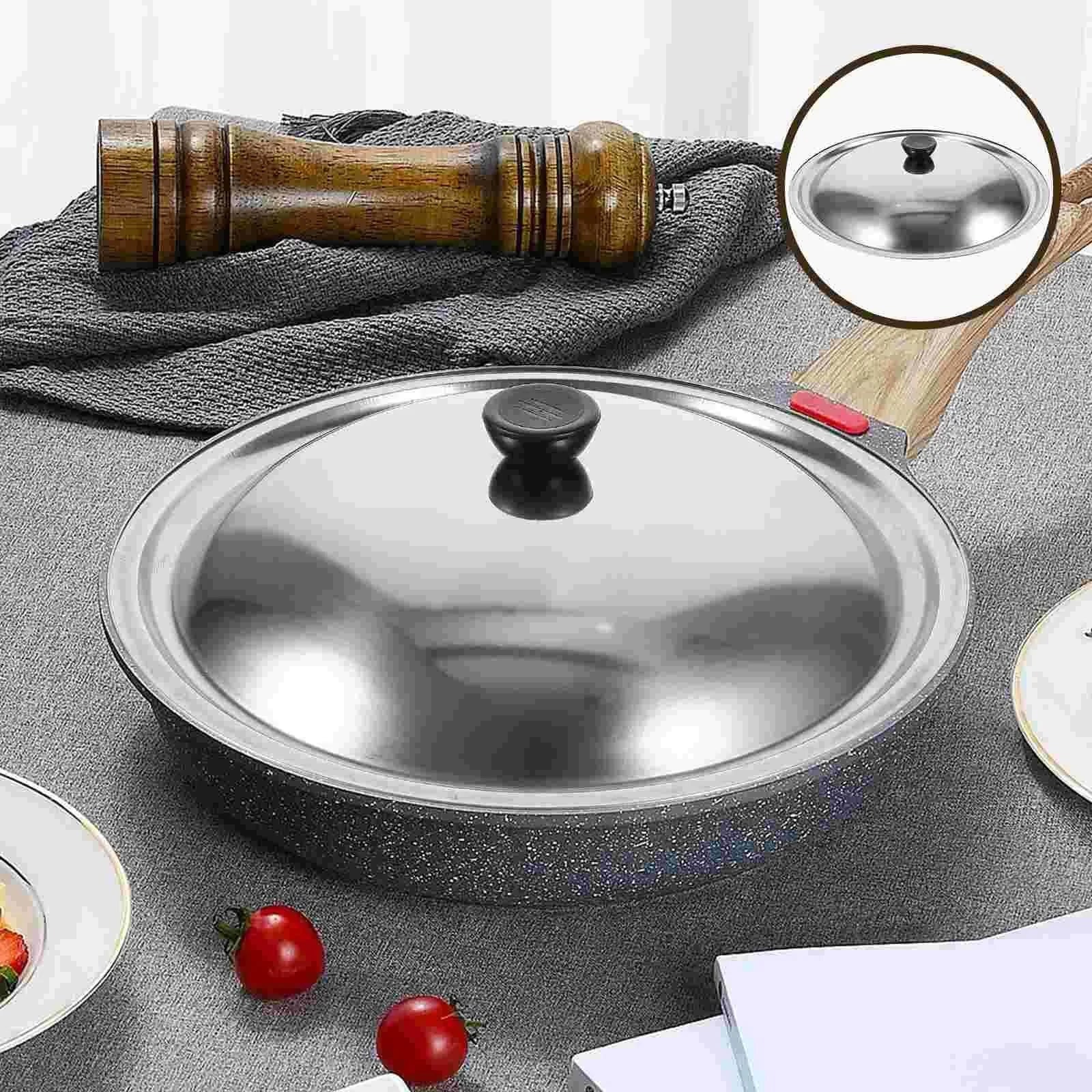 NovaCover Universeller Deckel aus Edelstahl für Woks und Pfannen, hitzebeständig für Köche