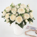 Elegant Peony Flower Arrangement For Home Decor In Premium Nonwoven Fabric