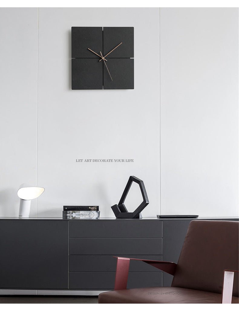 CalmTime Modern Quiet Wall Clock For Living Spaces