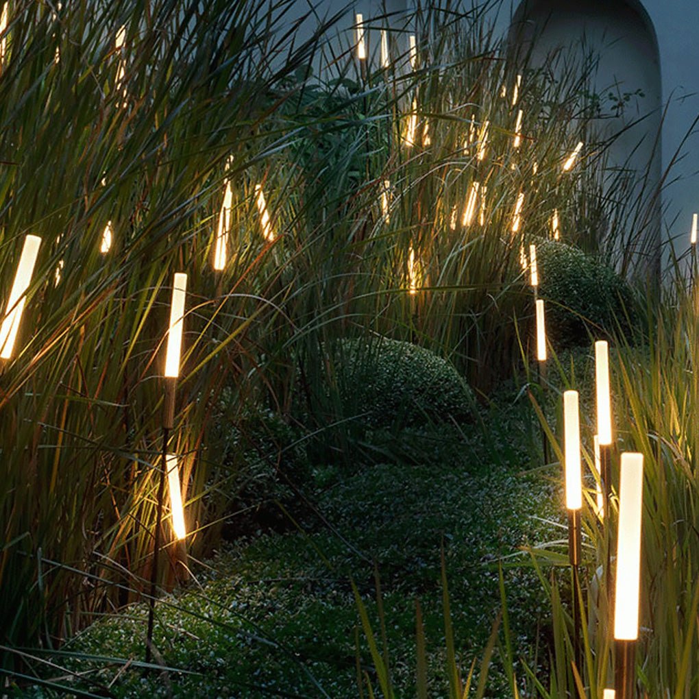 Luzes Elegantes de Juncos Solares para Espaços Exteriores, Decoração de Jardim LED à Prova de Água