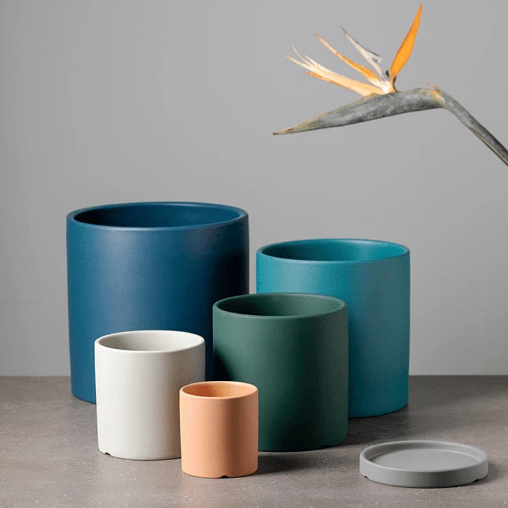 Homeleaf White Ceramic Flowerpot for Elegant Minimalist Decor