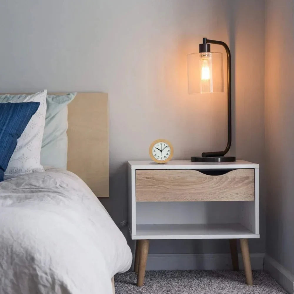 Réveil silencieux TimberGlow pour table de chevet et chambre