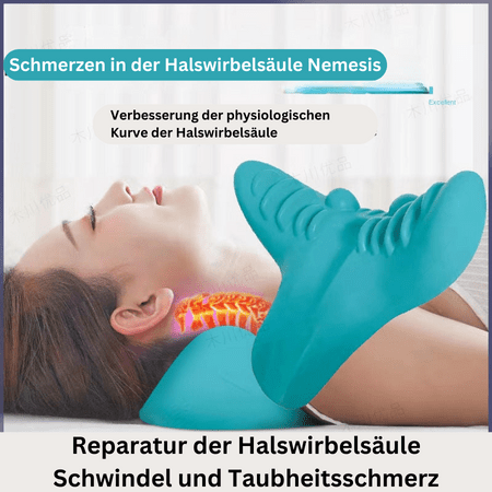 CalmEase ergonominen niskahierontatyyny rentoutumiseen ja kipujen lievitykseen