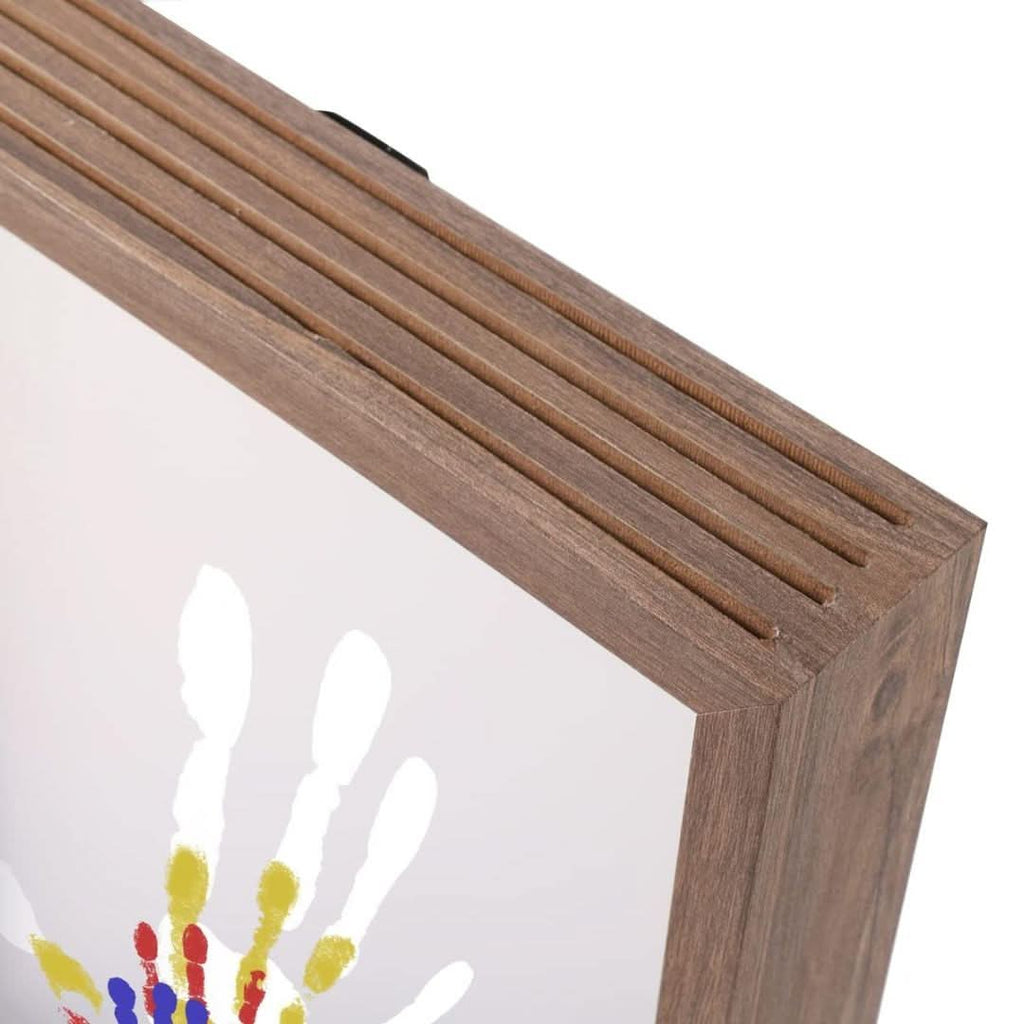 Cadre en bois pour souvenirs de bébé Moments Intemporels avec empreintes de mains en argile, souvenir précieux