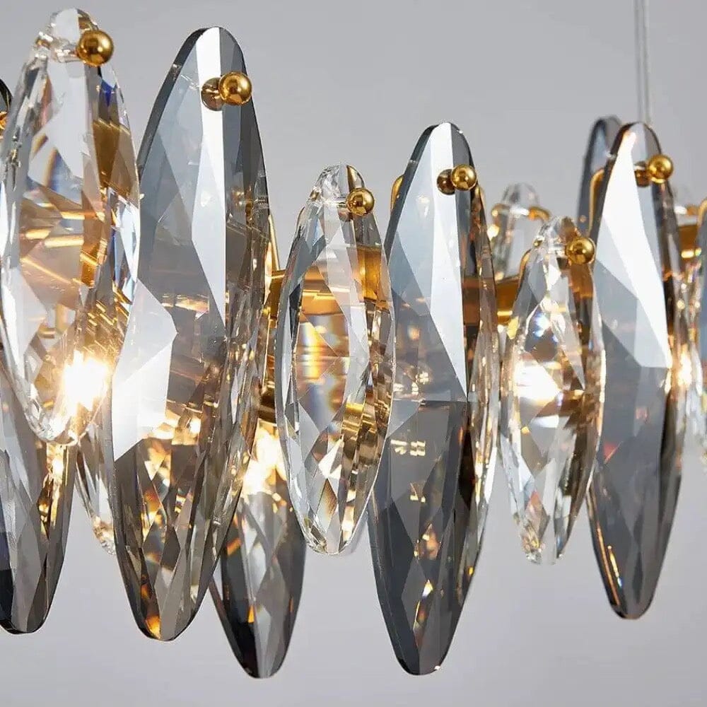 Lampadario a Foglia di Cristallo Nordico Aurelia dalla Collezione Lumen