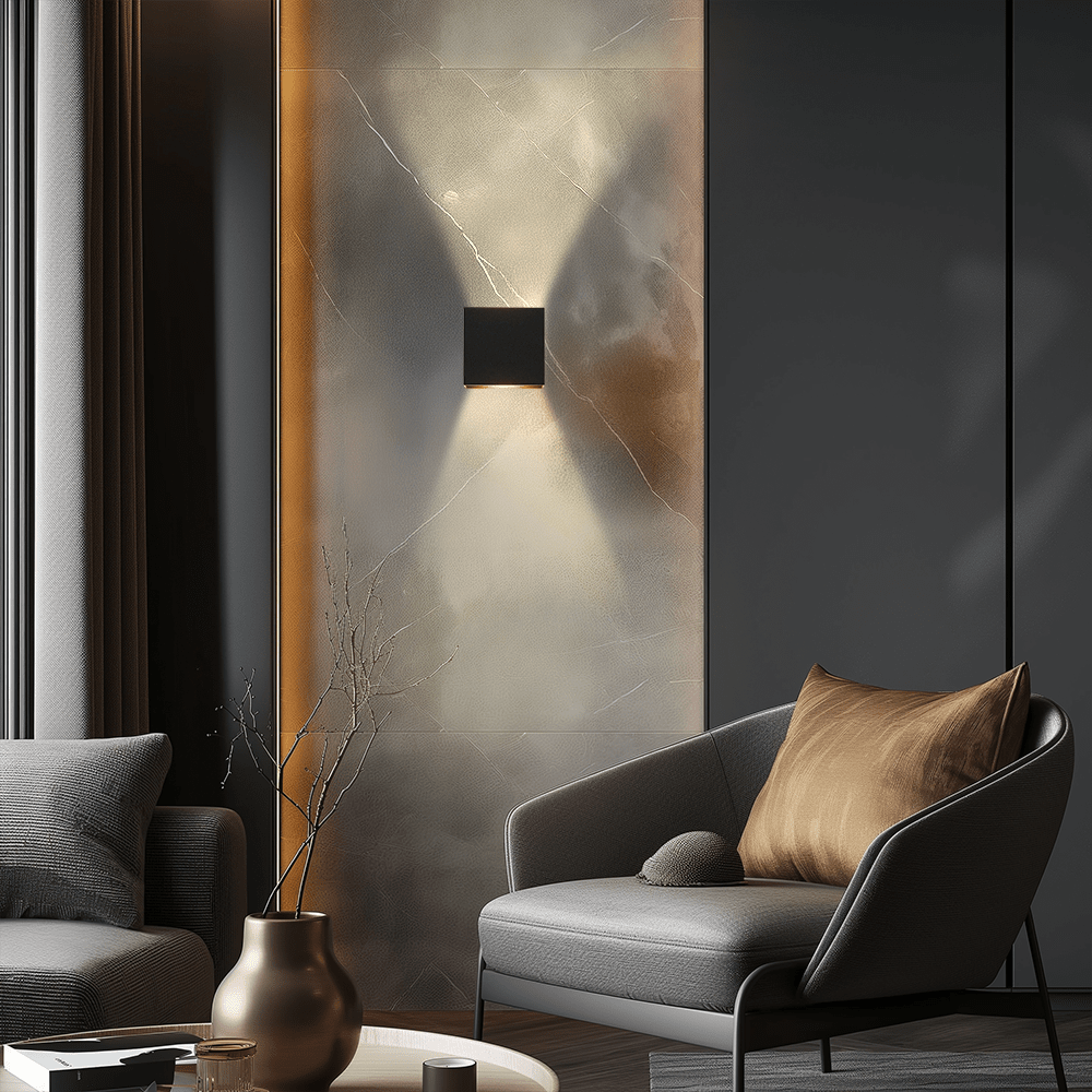 Klasyczna lampa ścienna NovaCube do użytku wewnętrznego i zewnętrznego