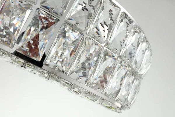 AstraLux Chrome Ring Chandelier Elegant Ceiling Light