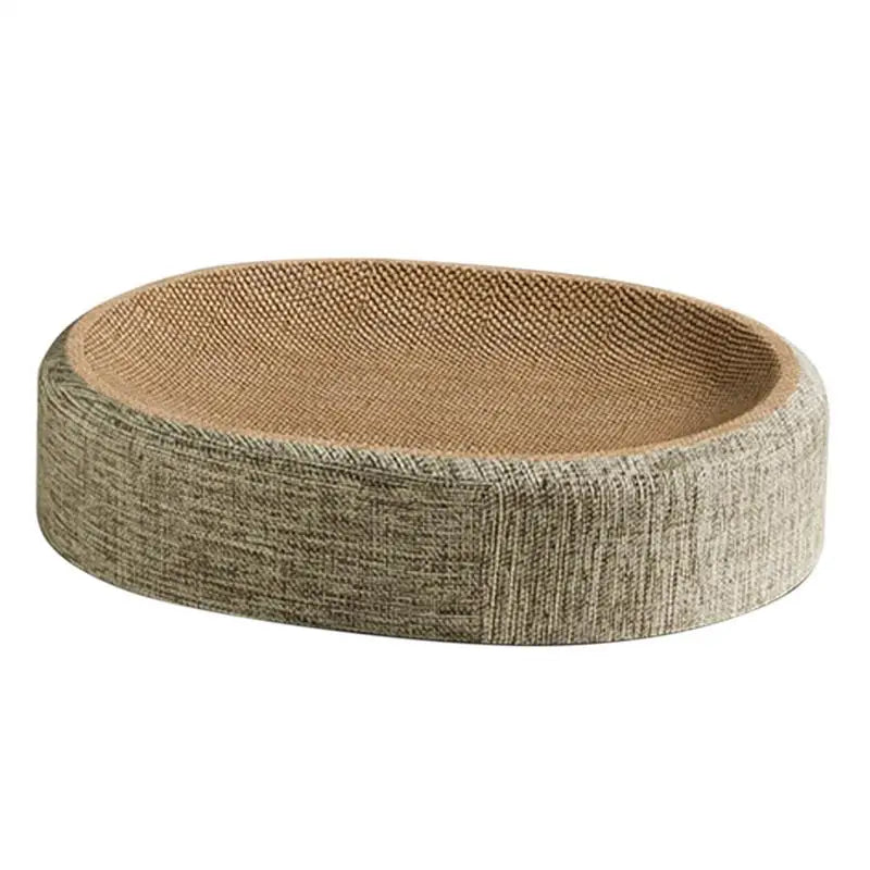 NuzzleNest Flettet Oval Sisal Kattelounge for Kloring og Koselig Søvn for Katter