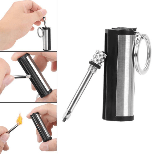 FlareForge Feuerstarter Kompakt Wasserdicht Metallzündung Für Outdoor-Freunde