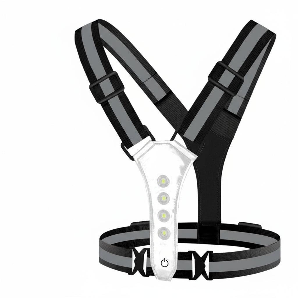 LumaGlow USB dobíjecí LED vesta pro běh, cyklistiku a turistiku s 360° viditelností