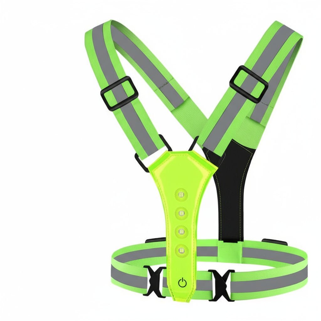LumaGlow USB dobíjecí LED vesta pro běh, cyklistiku a turistiku s 360° viditelností