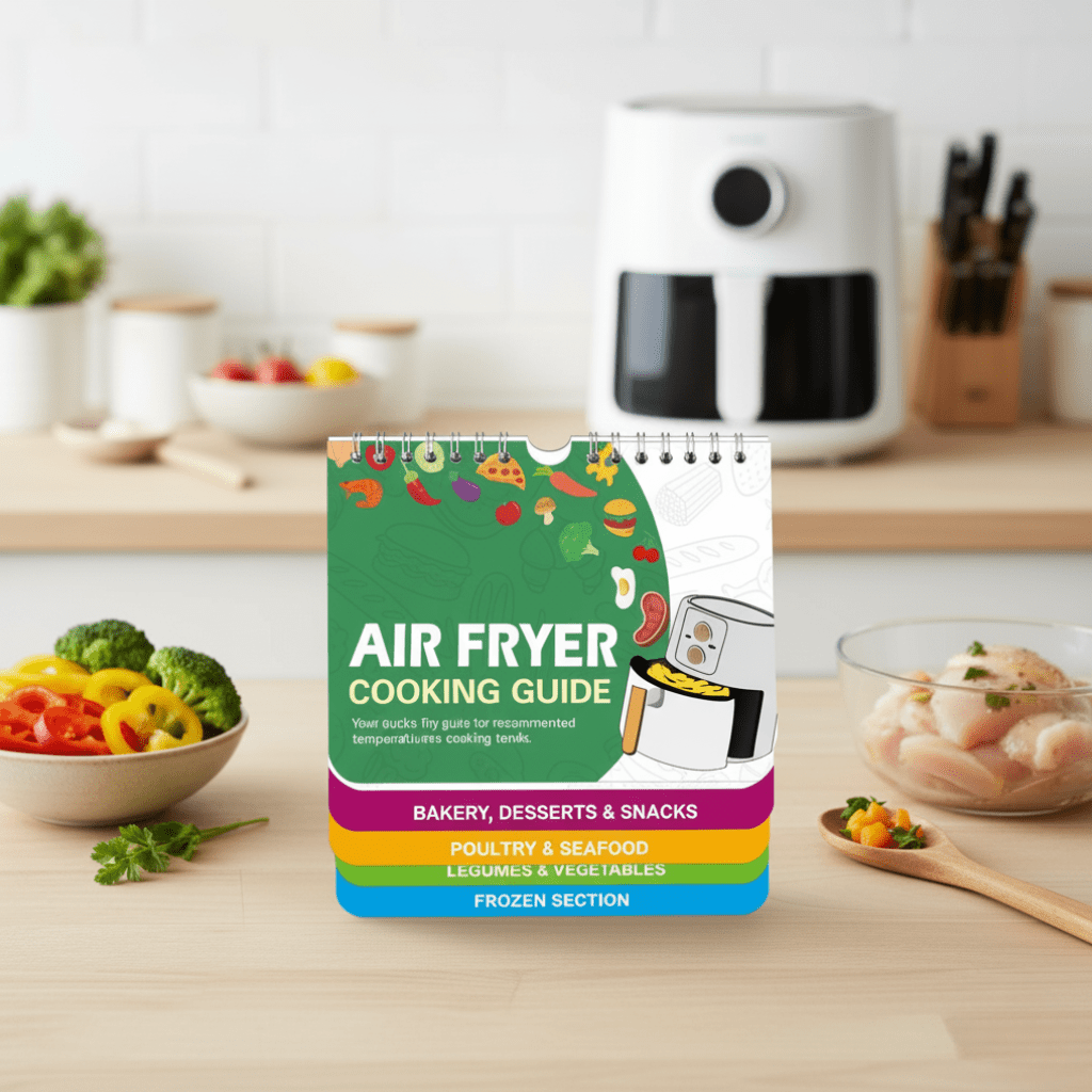 CrispGuide Air Fryer Cheat Sheet For Quick Meals Magnetic Guide For Home Cooks