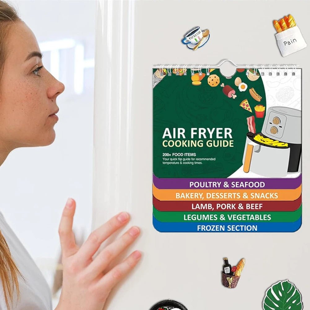 CrispGuide Air Fryer Cheat Sheet For Quick Meals Magnetic Guide For Home Cooks