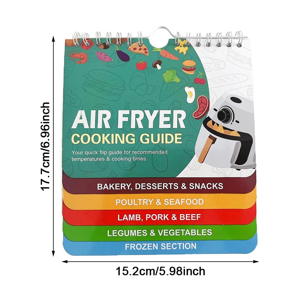 CrispGuide Air Fryer Cheat Sheet For Quick Meals Magnetic Guide For Home Cooks