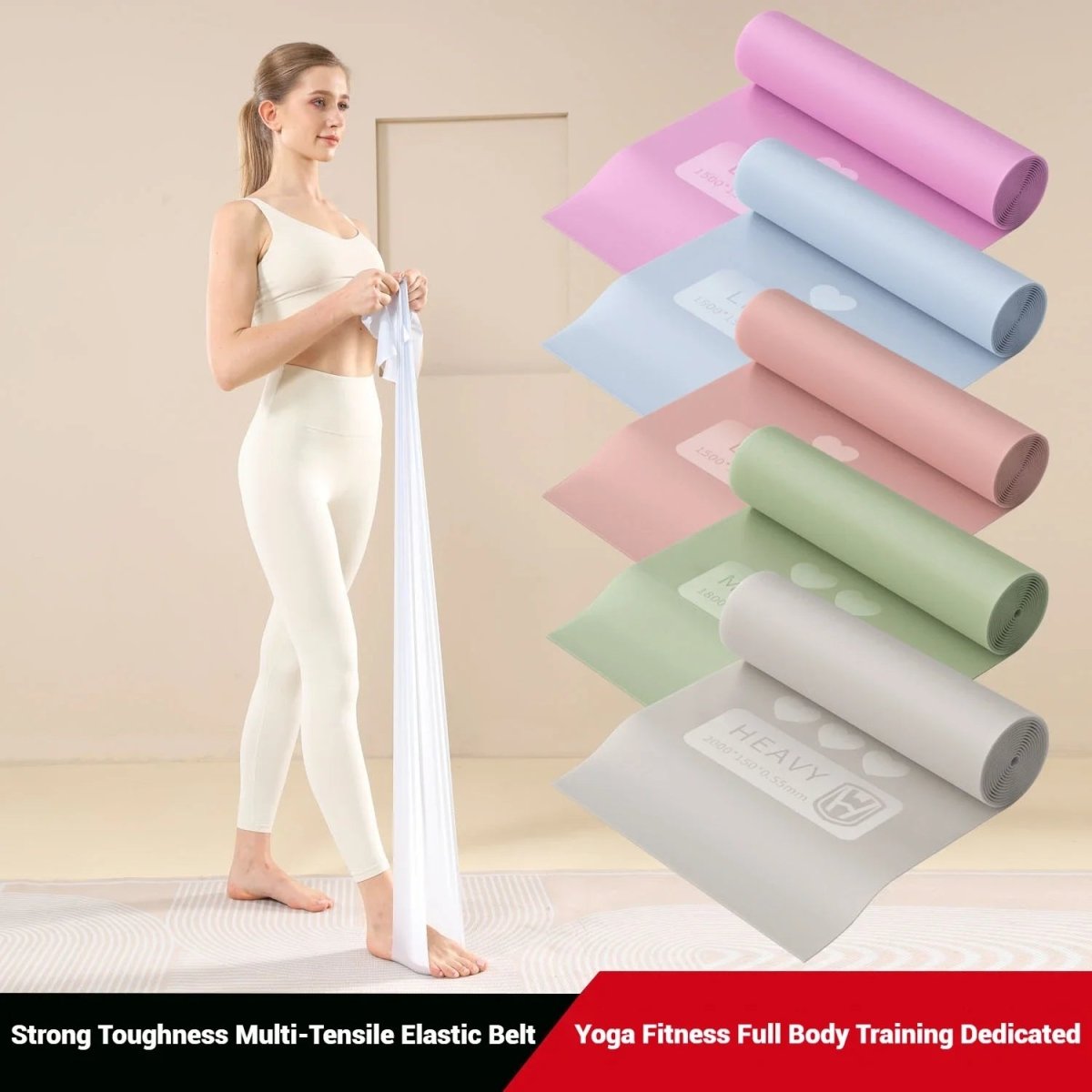 FlexEase Stretch Resistance Band For Beginners With Gentle Support And Resistance