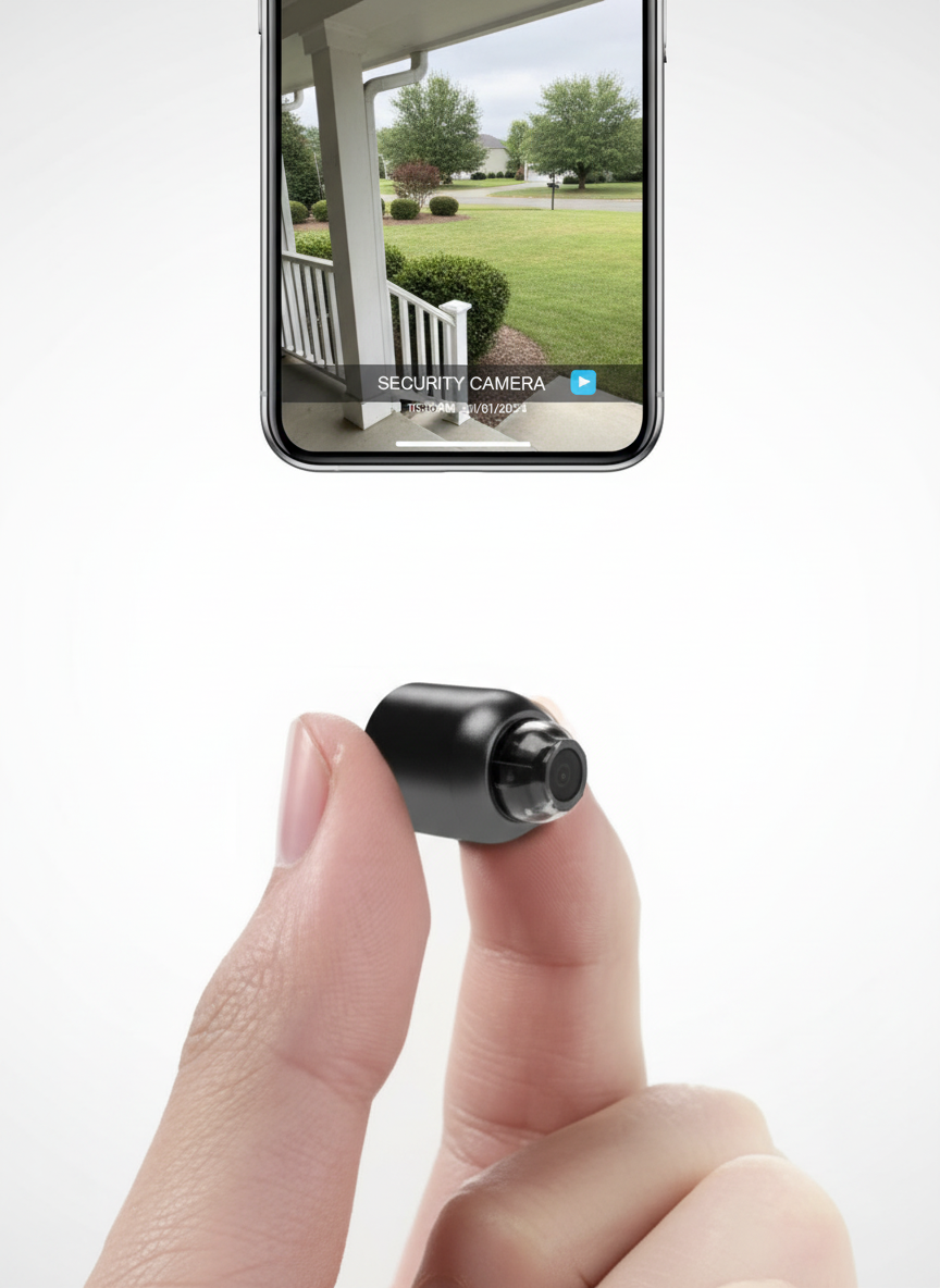 Dos cámaras WiFi compactas 1080P con visión nocturna de 140 grados y detección de movimiento
