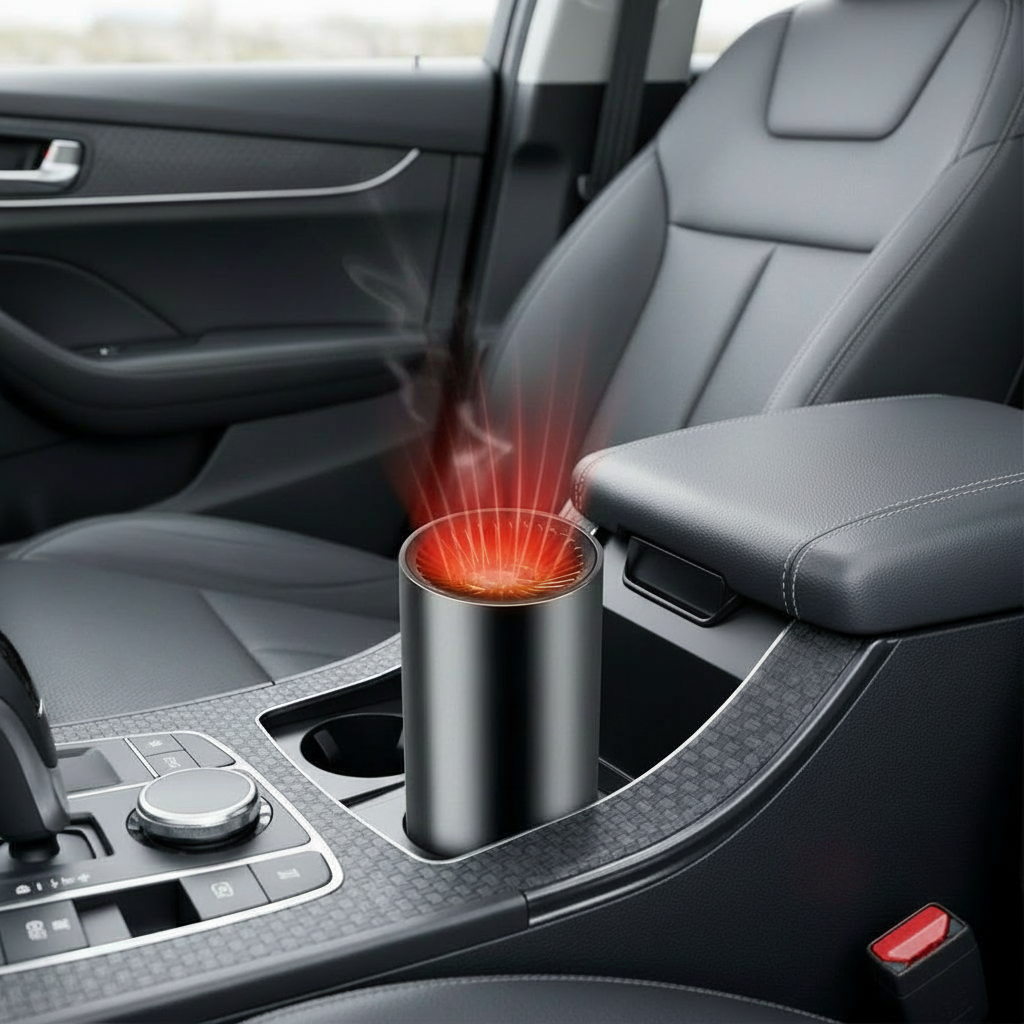 Chauffe-tasse compact avec prise rotative à 360 degrés pour véhicules