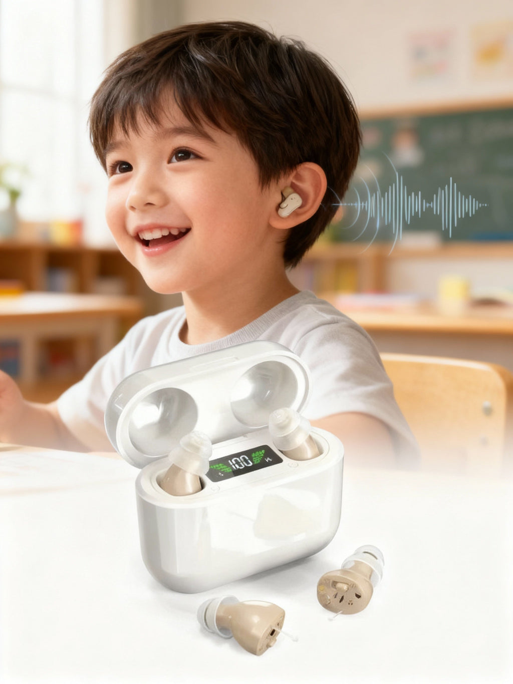 Wiederaufladbare In-Ear-Verstärker mit digitalem Klang zur Linderung von Ohrgeräuschen und Geräuschreduzierung