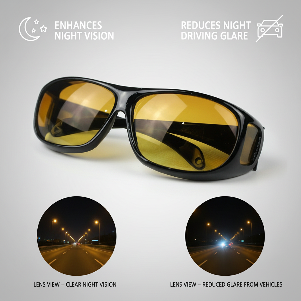 Glasses For Enhanced Night Vision While Driving After Dark