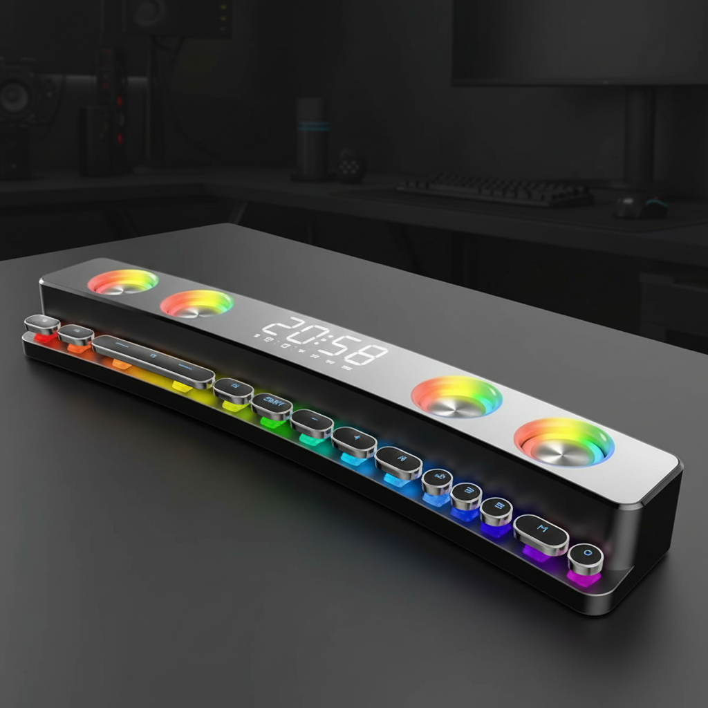 Bluetooth Gaming Soundbar Wireless Speaker For Immersive Surround Sound