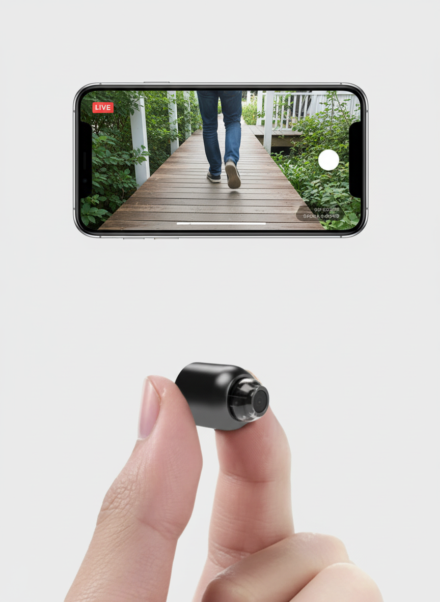 Dos cámaras WiFi compactas 1080P con visión nocturna de 140 grados y detección de movimiento