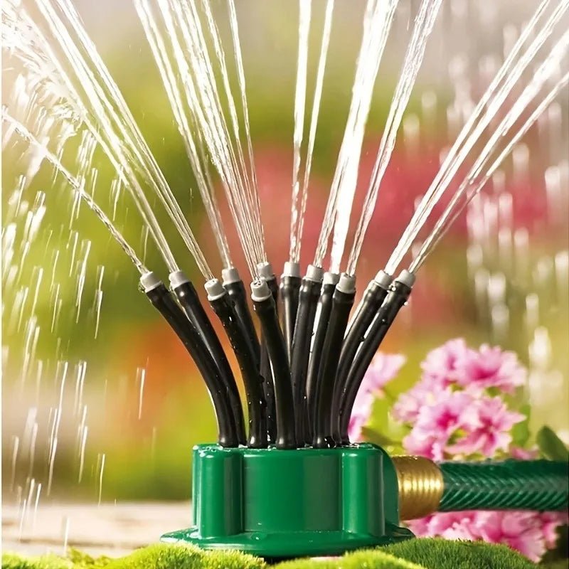 رشاش أوتوماتيكي متعدد الرؤوس AquaFlow بزاوية دوران 360 درجة لحدائق المنازل