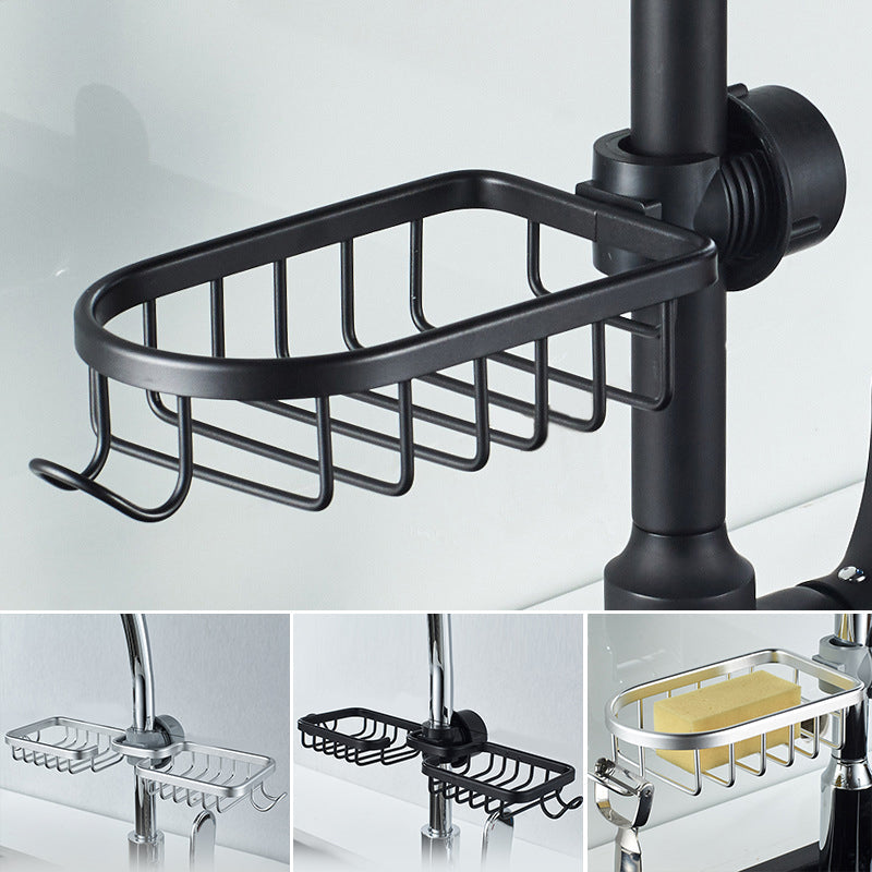 Stainless Aluminium Shower Holder In Silver Or Black No Drilling