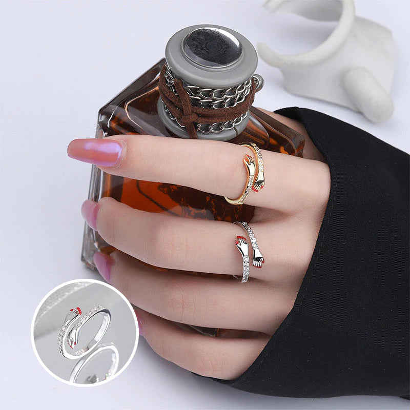 Anillo de abrazo regalo para seres queridos accesorio elegante que celebra el vínculo y la gratitud