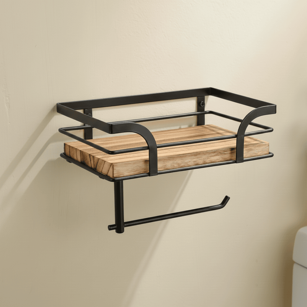 NestCraft Toallero de Pared de Hierro Ornamental para Baños Modernos