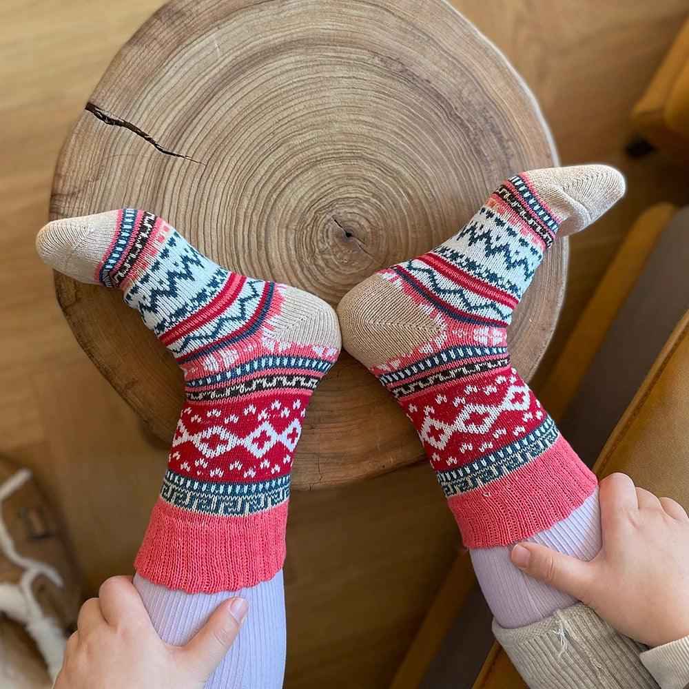 Nordloom İskandinav Motifli Kuzey Yünü Pamuklu Örgü Kazak Unisex Sıcaklık