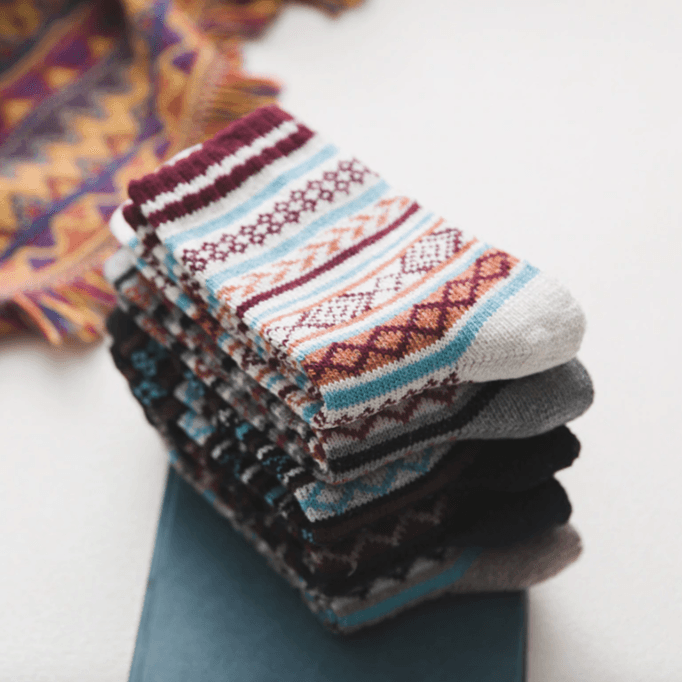 Nordloom İskandinav Motifli Kuzey Yünü Pamuklu Örgü Kazak Unisex Sıcaklık