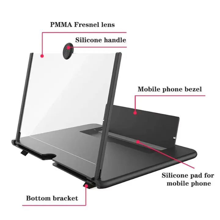 Foldable Phone Screen Magnifier – HD for Videos