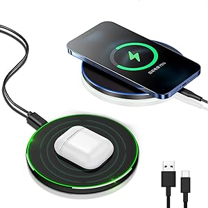 30W Fast Wireless Charging Pad | Premium USB C Charging Cable MagSafe Charger for Apple iPhone, Samsung & Android - Fast Wireless Charging Pad