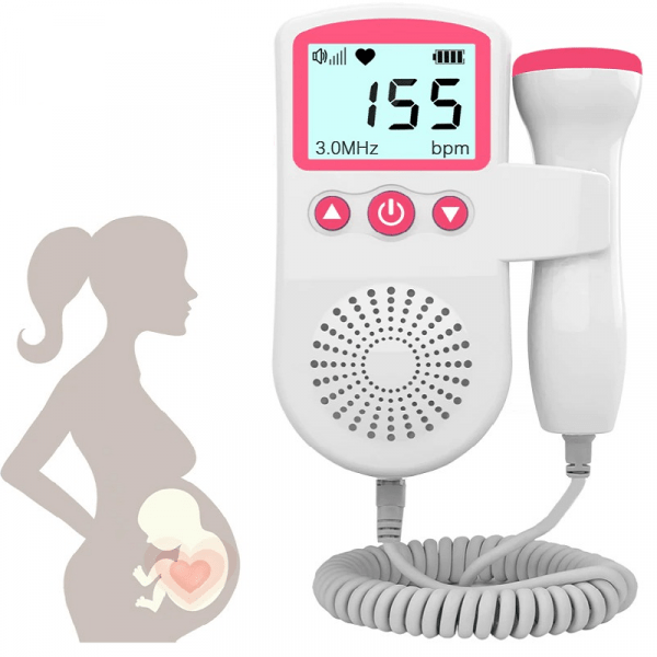BabyPulse Monitor Portatile del Battito Cardiaco Fetale con Display LCD per un Facile Monitoraggio a Casa