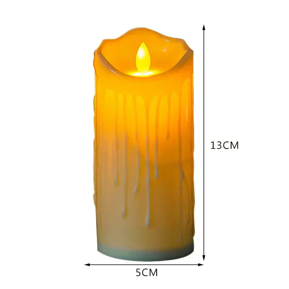 Velas LED AuroraGlow Sem Chama com Cintilação Realista Decoração Segura para Casamentos em Interior