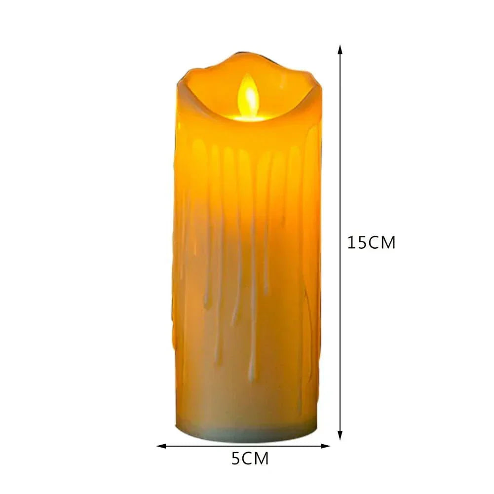 Velas LED AuroraGlow Sem Chama com Cintilação Realista Decoração Segura para Casamentos em Interior