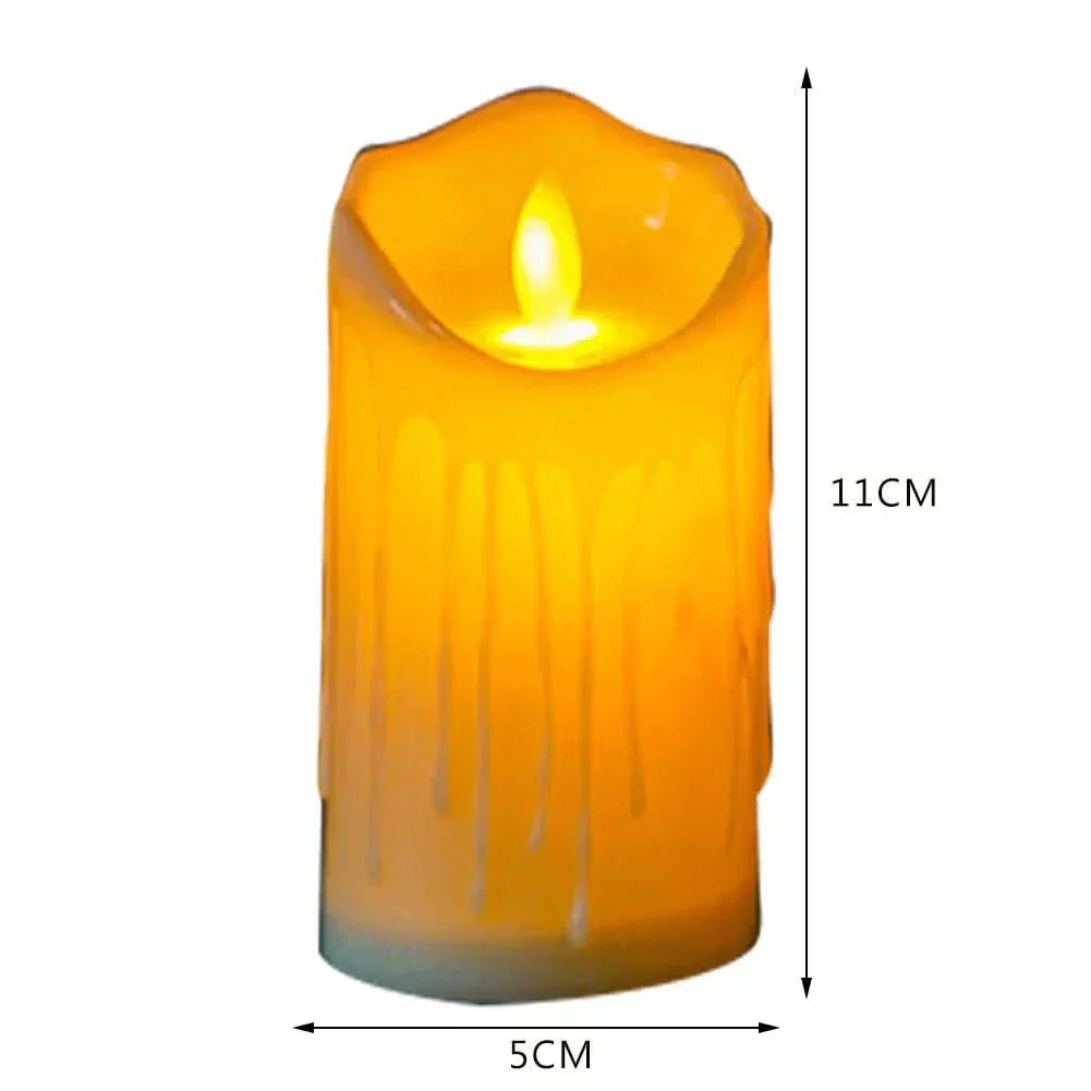 Velas LED AuroraGlow Sem Chama com Cintilação Realista Decoração Segura para Casamentos em Interior