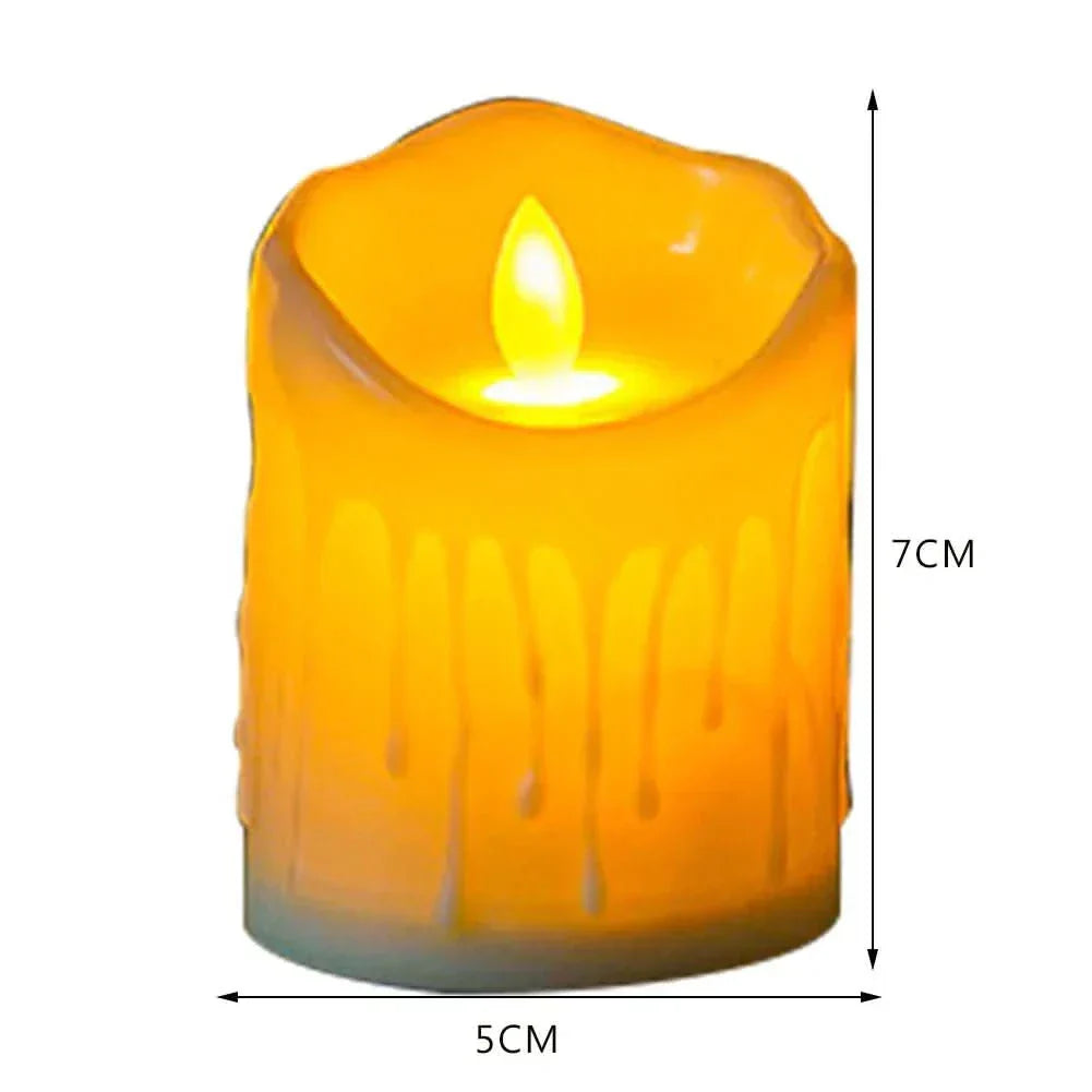 Velas LED AuroraGlow Sem Chama com Cintilação Realista Decoração Segura para Casamentos em Interior