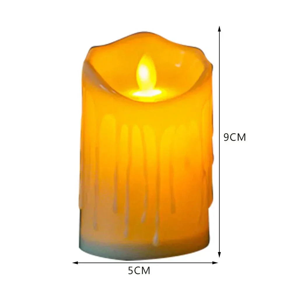 Velas LED AuroraGlow Sem Chama com Cintilação Realista Decoração Segura para Casamentos em Interior