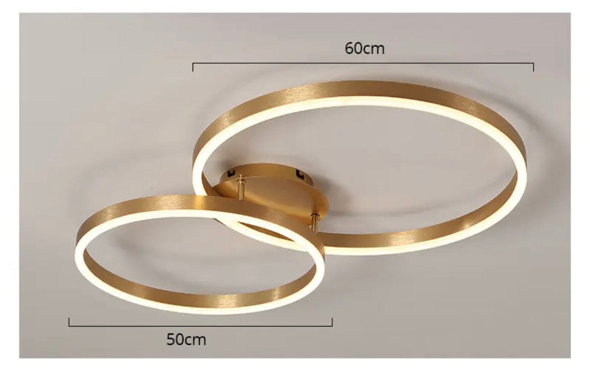 Lustre Anneau Astra avec Anneaux en Aluminium, LED Incluse et Télécommande