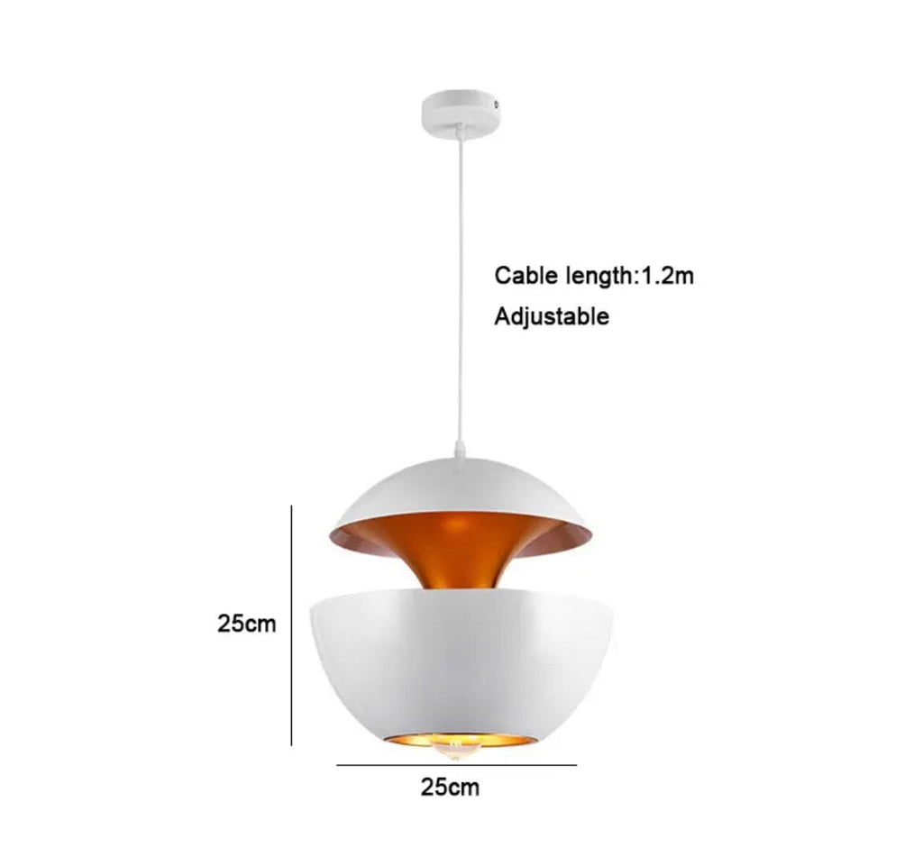 Lustră Pandantiv Nordică Aurelia Apple din Aluminiu pentru Bucătării Moderne