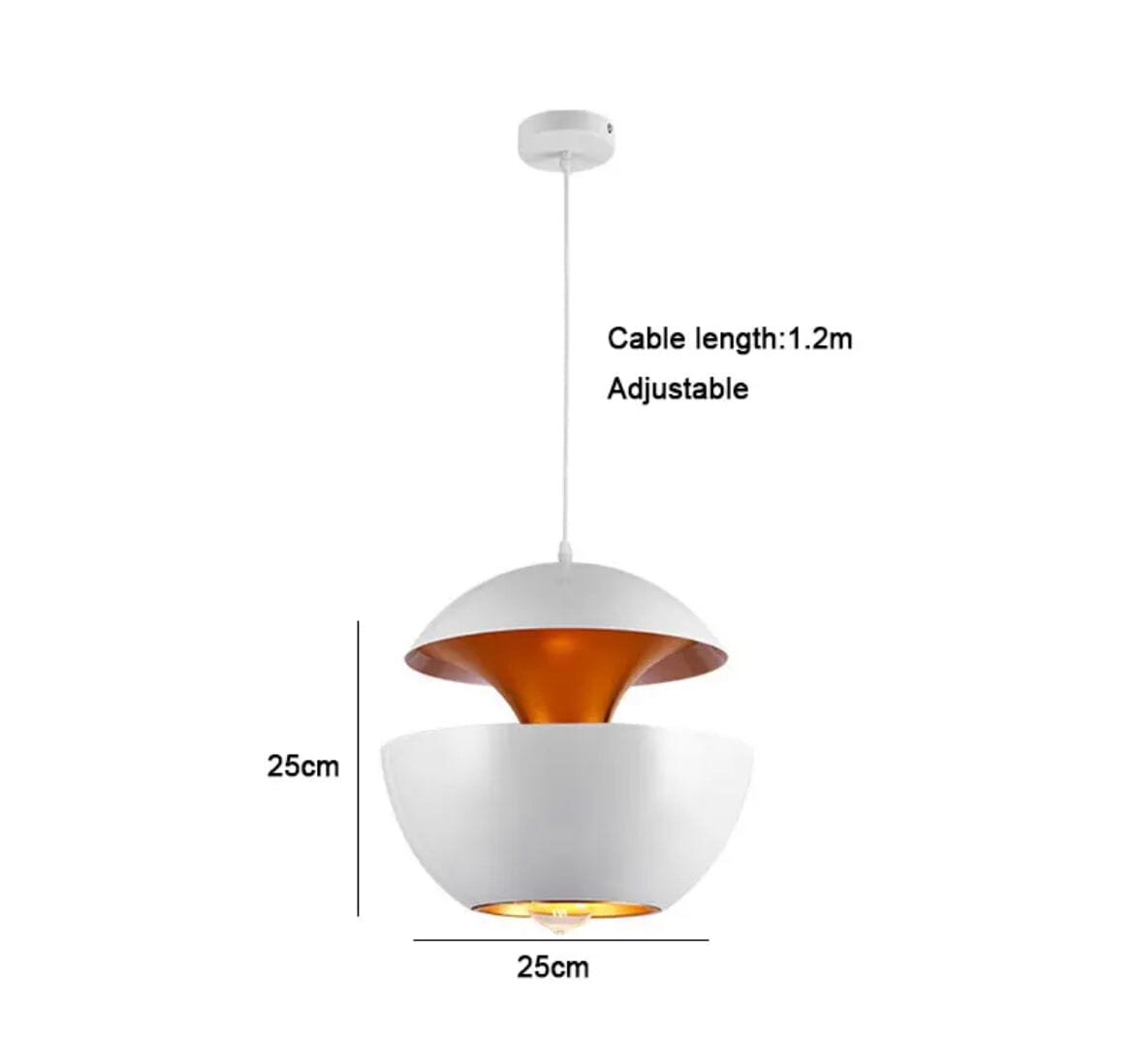 Lustră Pandantiv Nordică Aurelia Apple din Aluminiu pentru Bucătării Moderne